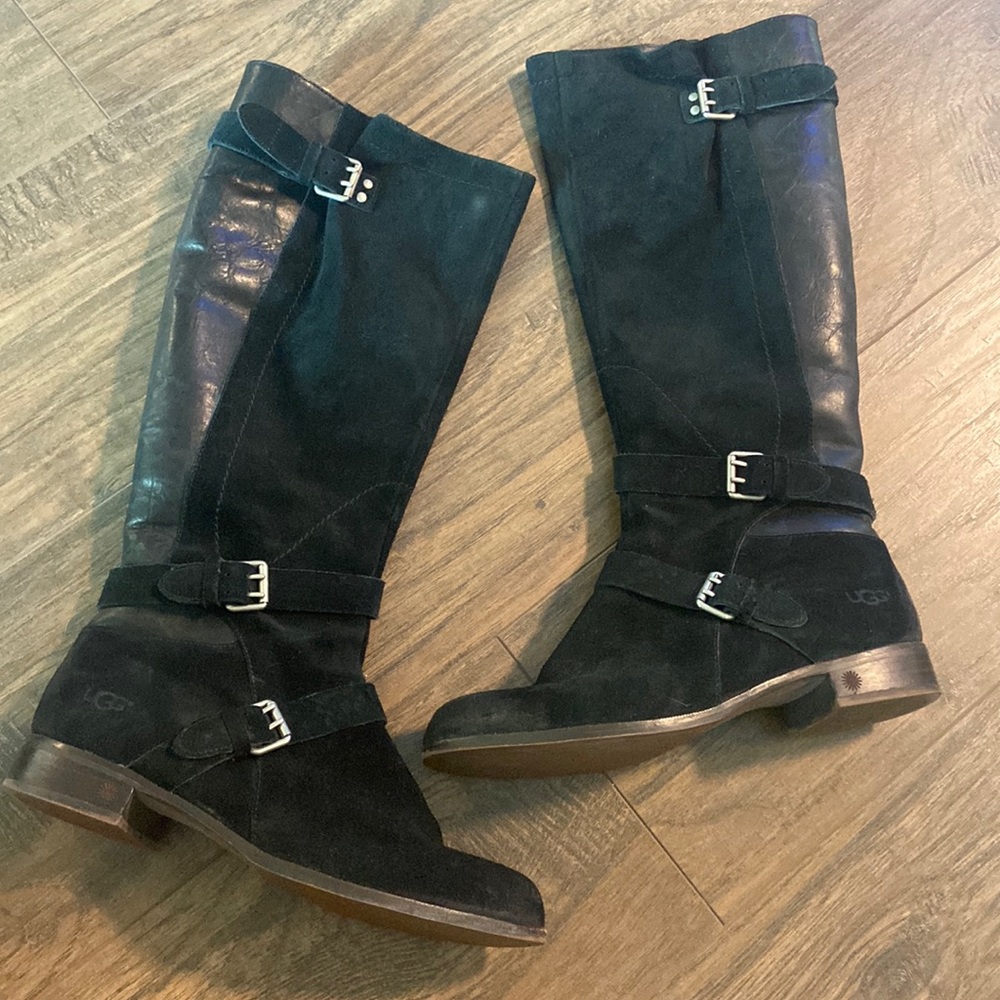 - UGG TALL BLACK SUEDE BOOTS